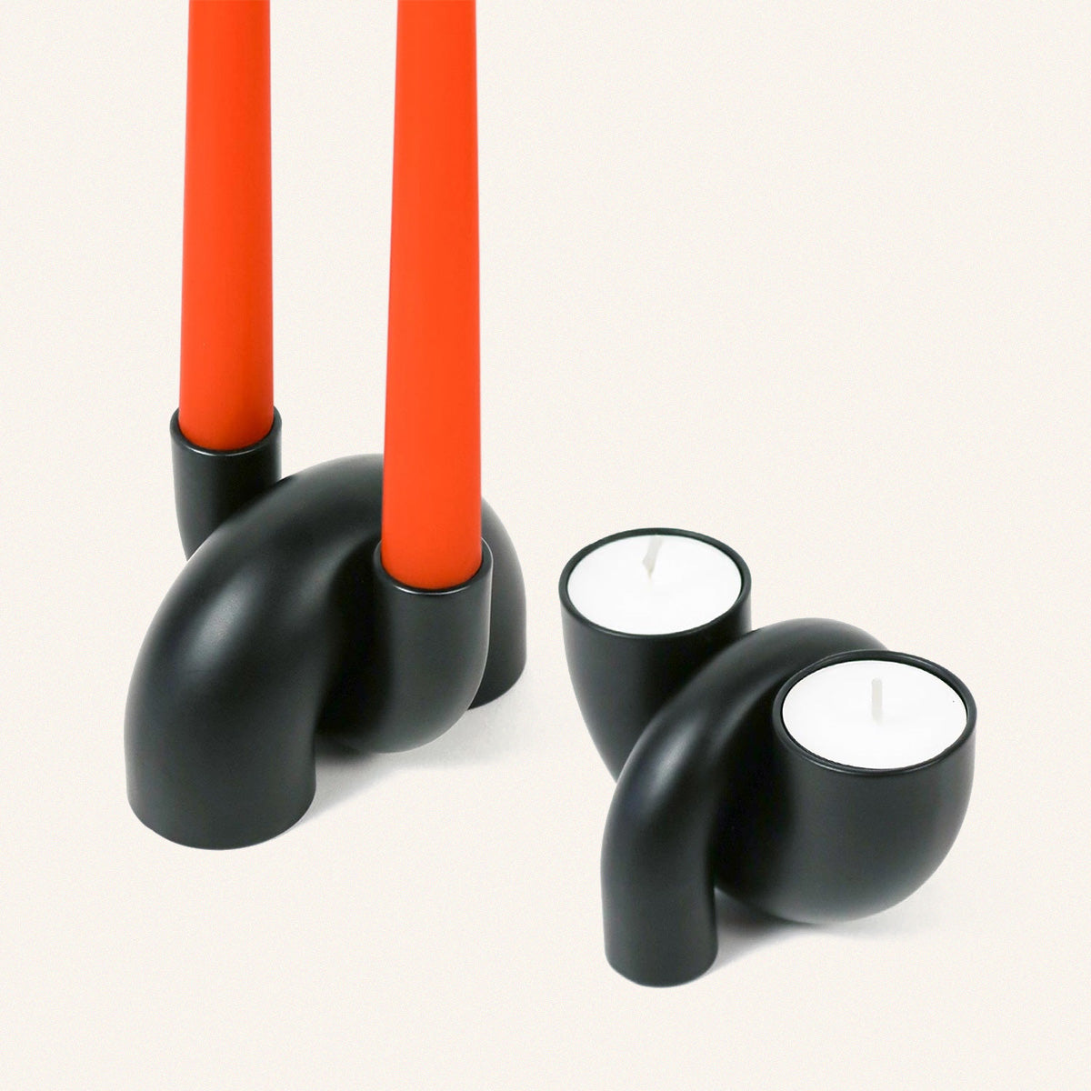 Macaroni 2-in-1 Candleholder - Tapers & Tealights - by Lex Pott